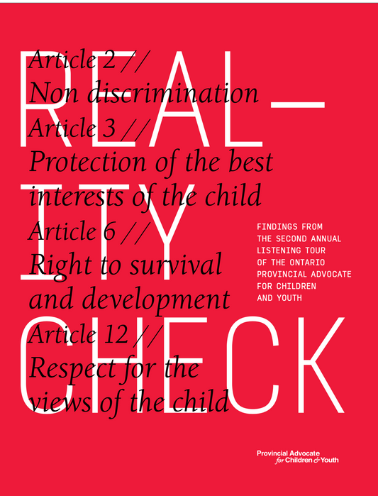 Advocacy Report Reality Check - Listening Tour