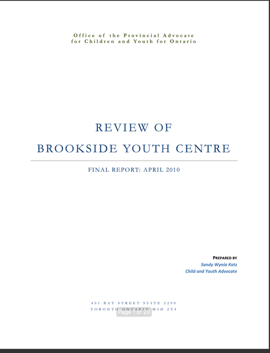 Review of Brookside Youth Centre